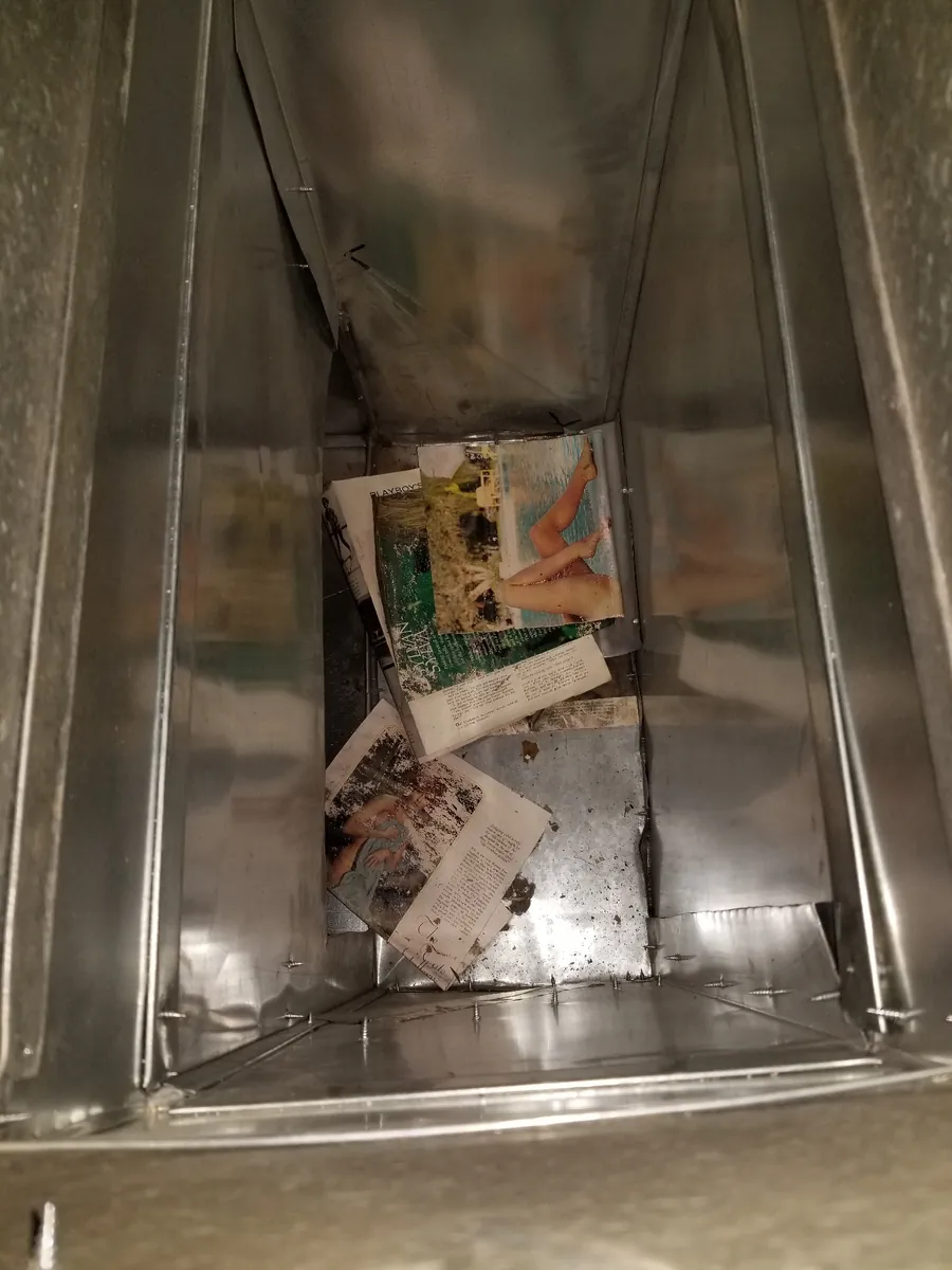 Magazine pages pulled from a return